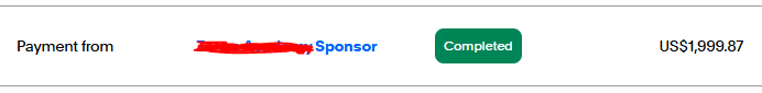 Sponsorship Payment